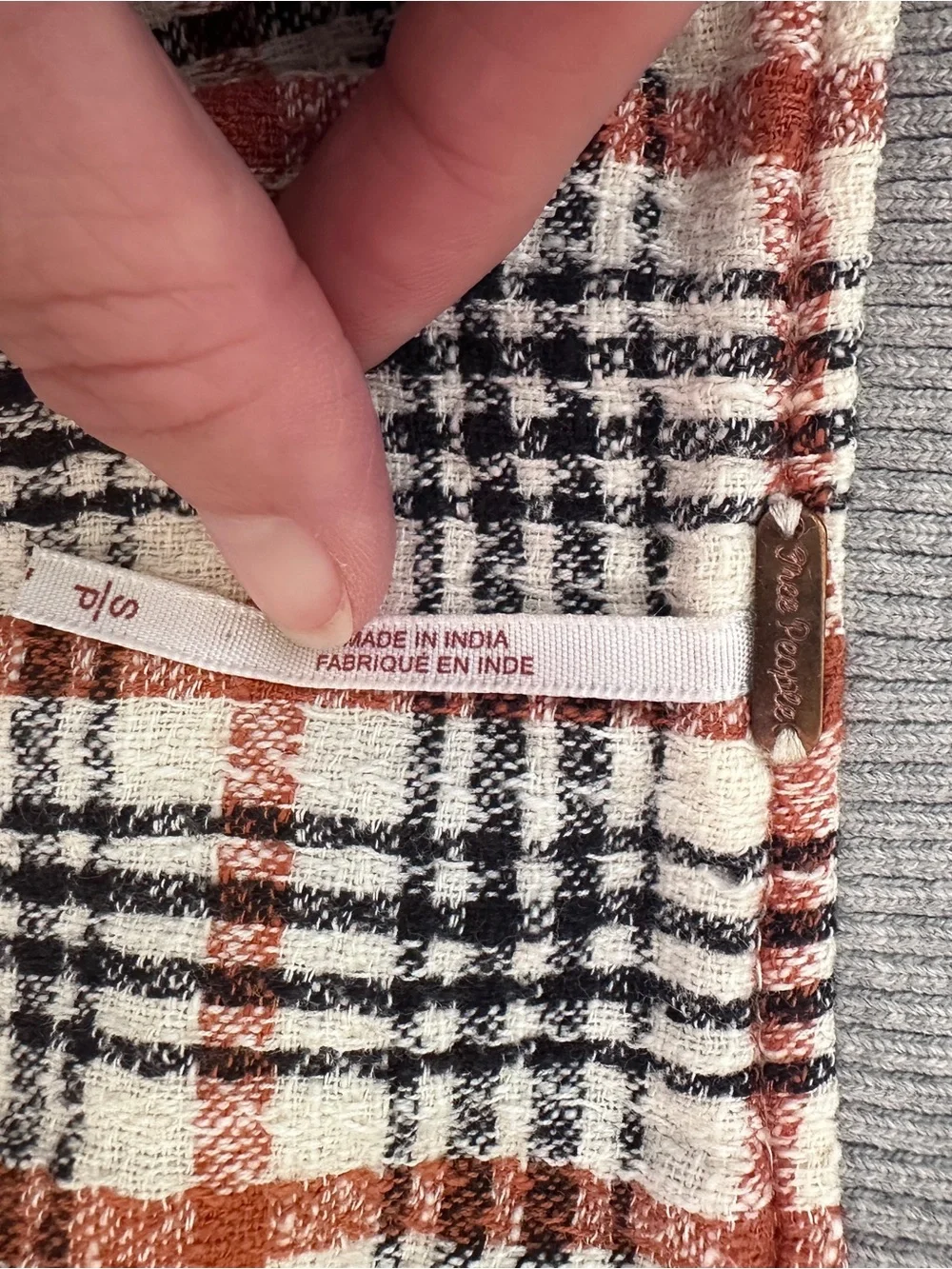 Free People Plaid Bomber Jacket & Pants Set in White, Red & Black